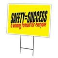 Signmission Safety=Success For Yard Sign & Stake outdoor plastic coroplast window, C-1824 Safety=Success For C-1824 Safety=Success  For
